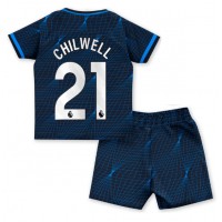 Chelsea Ben Chilwell #21 Auswärts Trikotsatz Kinder 2023-24 Kurzarm (+ Kurze Hosen)